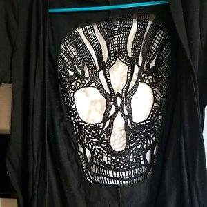 Black skull cardigan